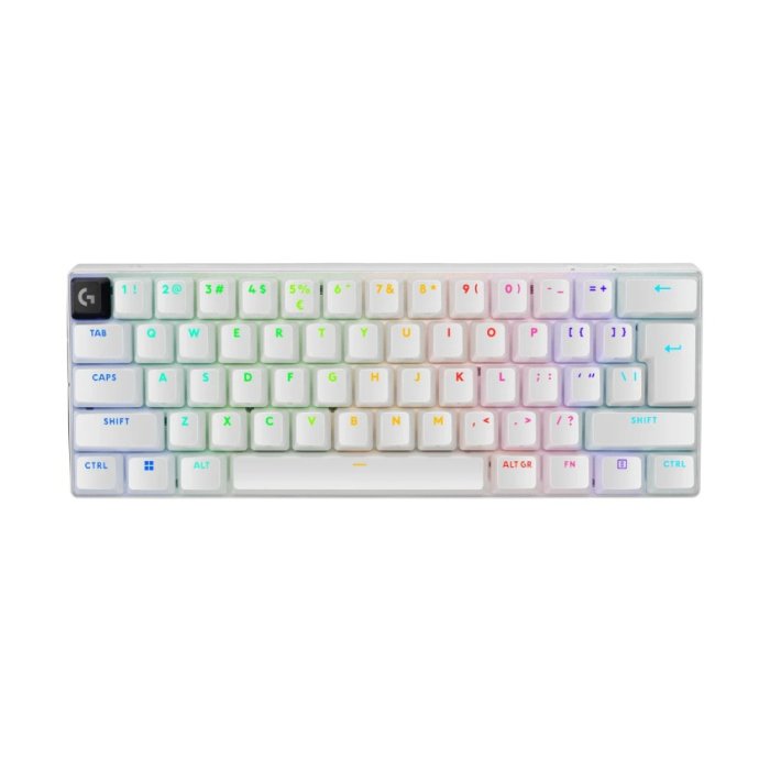 Logitech Pro X 60 Light Speed Wireless Gaming Keyboard Dual Shot PBT GX Optical Tactile Switch - White