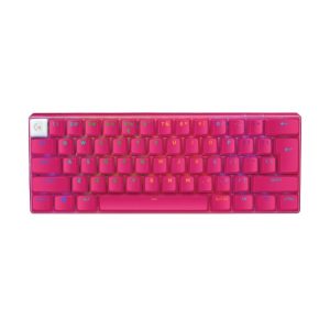 Logitech Pro X 60 Light Speed Wireless Gaming Keyboard Dual Shot PBT GX Optical Tactile Switch - Magenta