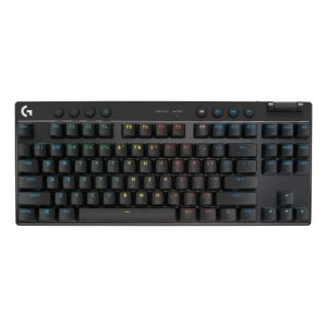 Logitech G PRO X TKL LIGHTSPEED Wireless Gaming Keyboard, Ultra-Portable Tenkeyless Design, Lightsync RGB Backlit, PBT Keycaps, Tactile Switches (GX Brown), BT/USB, US INTL Layout, Black | 920-012136