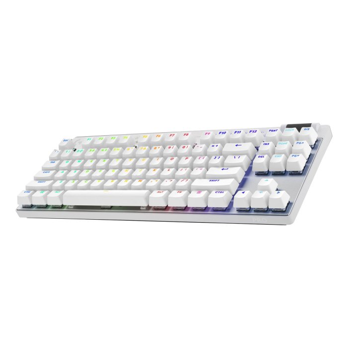 Logitech G PRO X TKL LIGHTSPEED Wireless Gaming Keyboard, Ultra-Portable Tenkeyless Design, Lightsync RGB Backlit, PBT Keycaps, Tactile Switches (GX Brown), BT/USB, US INTL Layout, White | 920-012148 - Image 3