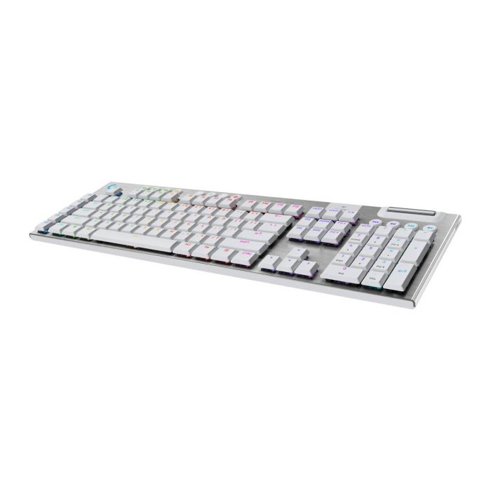 Logitech G915 X LIGHTSPEED Mechanical Keyboard, Tactile Switches, Double-Shot PBT Keycaps, LIGHTSYNC RGB Illumination, Tri-Mode Connectivity, English (US) Layout, White | 920-012690 - Image 3