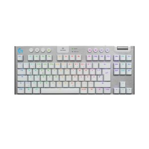 Logitech G915 X LIGHTSPEED TKL Mechanical Keyboard, Tactile Switches, Double-Shot PBT Keycaps, LIGHTSYNC RGB Illumination, Tri-Mode Connectivity, English (US) Layout, White | 920-012737