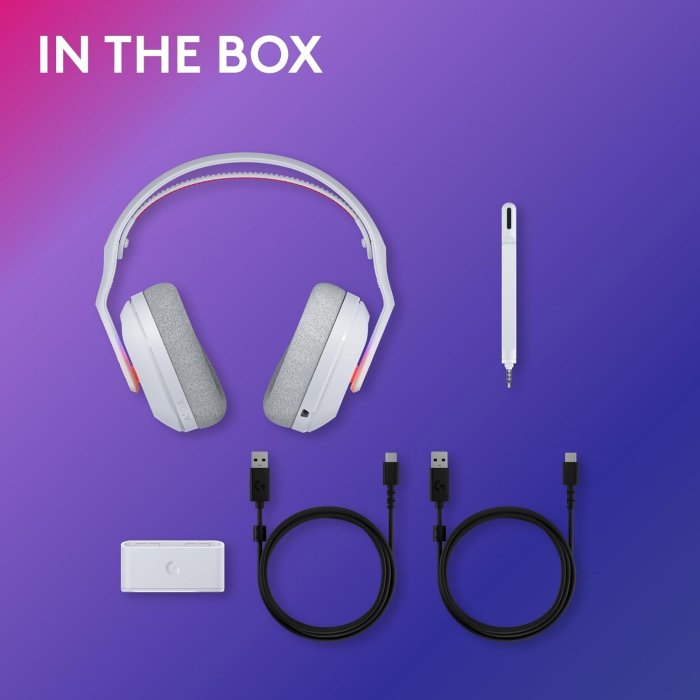 ASTRO A20 X LIGHTSPEED Bluetooth / Wireless Gaming Headset, LIGHTSYNC RGB, and 48 kHz Boom Mic, for PS5, Xbox, Nintendo Switch/Switch 2 and PC with 2-System PLAYSYNC Audio - White - Image 2