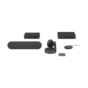 Logitech Rally Video Conference Kit, Rally display hub, Rally table hub, Rally speaker, Rally Mic Pod - Black