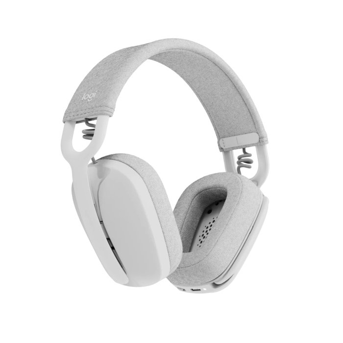 Logitech Zone Vibe 100 Wireless Bluetooth Headset With Noise-Cancelling Mic - Off White - Image 3