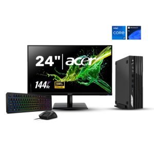 MSI PRO DP21 Mini Desktop Computer 14M-1056AE, Intel Core i7-14700, 16GB D5 RAM, 1TB SSD, Wi-Fi 6E+BT, Windows 11 Pro License + Acer EK1 24" FHD 144Hz Gaming Monitor + Lenovo Legion KM310 RGB Gaming Combo