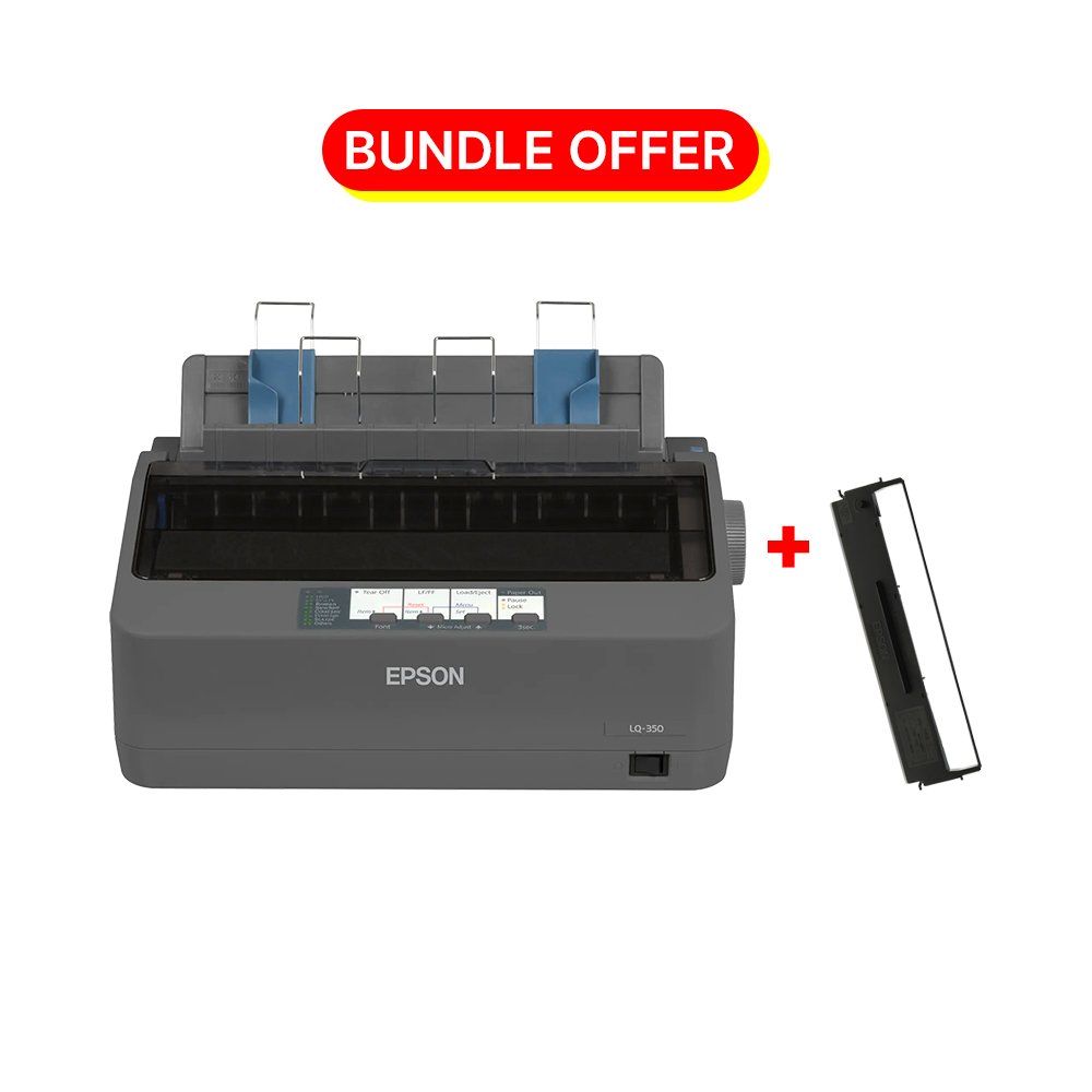 Epson LQ-350 Dot Matrix Printer + Ribbon Cartridge...