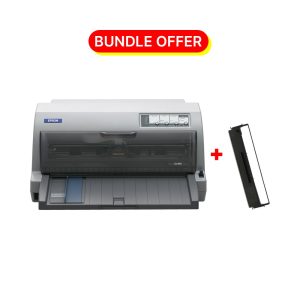 Epson LQ-690 Dot Matrix Printer + Ribbon Cartridge...