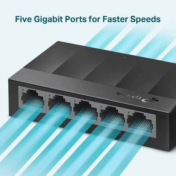 TP-Link LS1005G 5-Port 10/100/1000Mbps Desktop Switch - Image 2