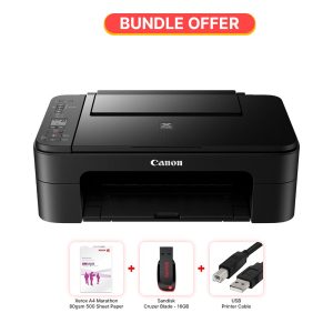 Canon PIXMA TS3340 All-in-One Inkjet Printer Black - Bundle...