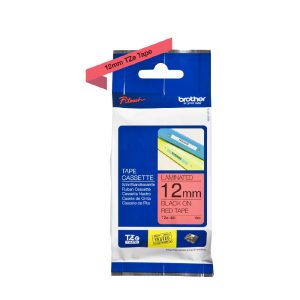 Brother Genuine TZe-431 Labelling Tape Cassette  Black on Red, 12mm wide...