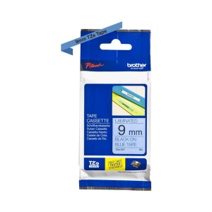 Brother Genuine TZe-521 Labelling Tape Cassette  Black on Blue, 9mm wide...