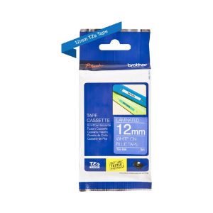 Brother Genuine TZe-535 Labelling Tape Cassette  White On Blue, 12mm wide...