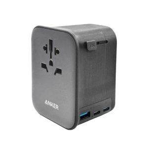 Anker Nano Travel Adapter (4-In-1, 65W) Universal & Compact For The Ultimate Travel 65W Max - Black