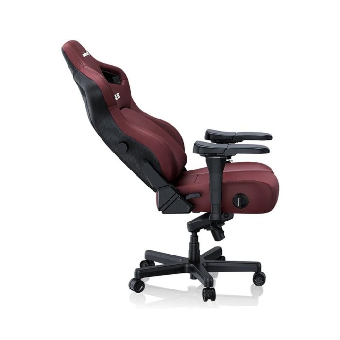 Andaseat Kaiser 4 Large Gaming Chair, Premium PVC Leather, High Density Foam, Memory Foam Head Pillow, Adjustable Armrests - Maroon - Image 3