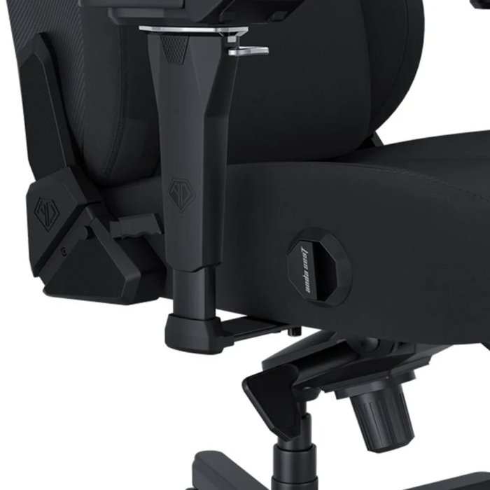 Andaseat Kaiser 4 XL Gaming Chair, Fabric Black Aluminum Base Adjustable & Armrest Magnetic Headrest Pillow - Carbon Black - Image 2