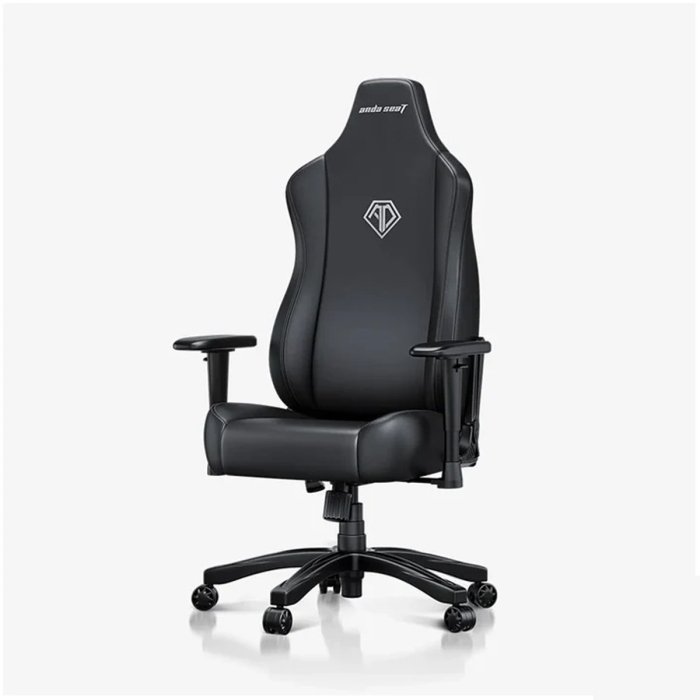 AndaSeat Novis large Gaming Chair Durable PVC leather & Linen Upholstery - Black - Image 3