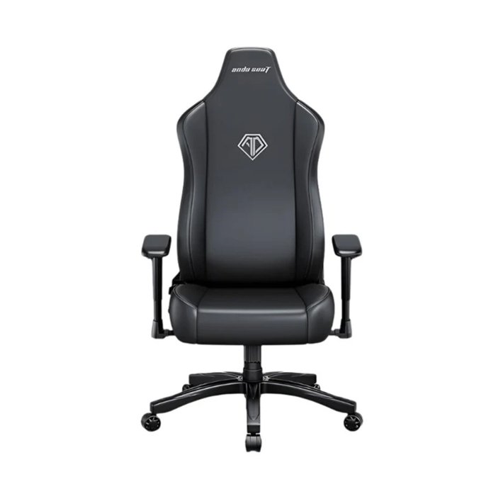 AndaSeat Novis XL Gaming Chair PVC Napa leather, Integrated Lumbar Support, 1D Adjustable Armrests - Black