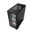 Montech Air 1000 Premium Mid Tower Two Panel Front & Left Side Tempered Glass Case with 4 RGB Fans - Black - Image 7