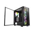 Montech Air 1000 Premium Mid Tower Two Panel Front & Left Side Tempered Glass Case with 4 RGB Fans - Black - Image 5
