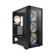 Montech Air 1000 Premium Mid Tower Two Panel Front & Left Side Tempered Glass Case with 4 RGB Fans - Black - Image 4