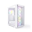 Montech Air 1000 Premium Mid Tower Two Panel Front & Left Side Tempered Glass Case with 4 RGB Fans - White - Image 4