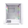 Montech Air 1000 Premium Mid Tower Two Panel Front & Left Side Tempered Glass Case with 4 RGB Fans - White - Image 6
