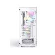 Montech Air 1000 Premium Mid Tower Two Panel Front & Left Side Tempered Glass Case with 4 RGB Fans - White - Image 8