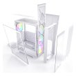 Montech Air 1000 Premium Mid Tower Two Panel Front & Left Side Tempered Glass Case with 4 RGB Fans - White - Image 9