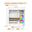 Jungle Leopard AS-01 Mid Tower Fornt & Left Side Tempered Glass Side Panel Case With 4 ARGB Galaxy Fans - White - Image 6