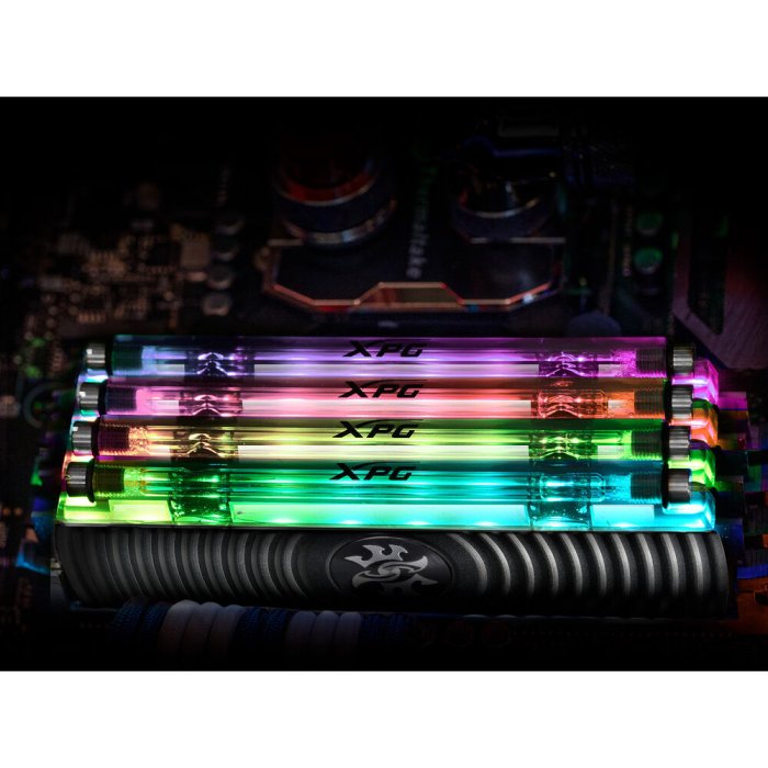 XPG SPECTRIX D80 16GB (2x8GB) DDR4 4133MHz RGB Liquid Cooling Desktop Memory Kit - Red - Image 2