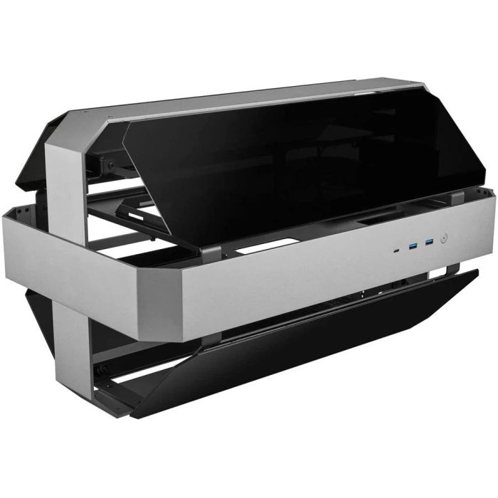 AZZA Opus 809 ATX - Dual Orientation - CNC Milled Aluminum - 4 Side Tempered Glass PC Case - Black - Image 2
