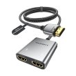 Warrky H02 4K 30HZ HDMI Splitter 1 in 2 Out - Silver Gray - Image 3
