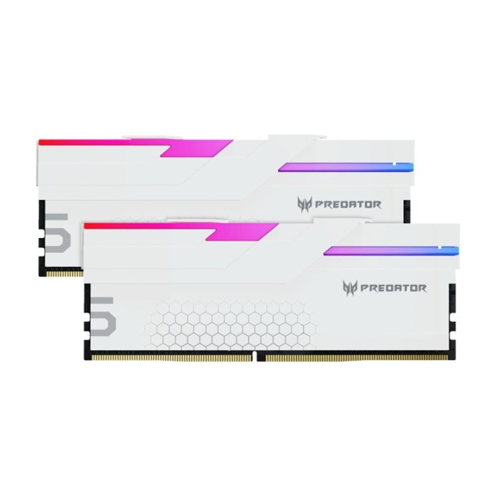 Acer Predator Vesta II RGB 48GB (2x24GB) DDR5 6000MHz CL28 Desktop Memory Kit - White - Image 3