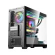 DarkFlash Aigo C218M Micro ATX Tower Tower Two Panel Front & Left Side Tempered Glass Case with 4 RGB Fans - Black - Image 5