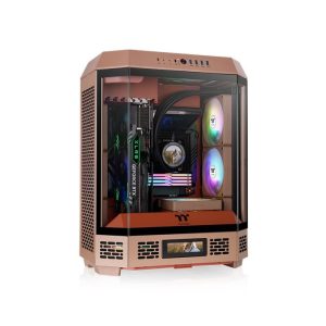 ThermalTake The Tower 600 Mid Tower Tempered Glass Panels On The Front And Two Perforated Panels On Each Side With 2 Fan - Gravel Sand