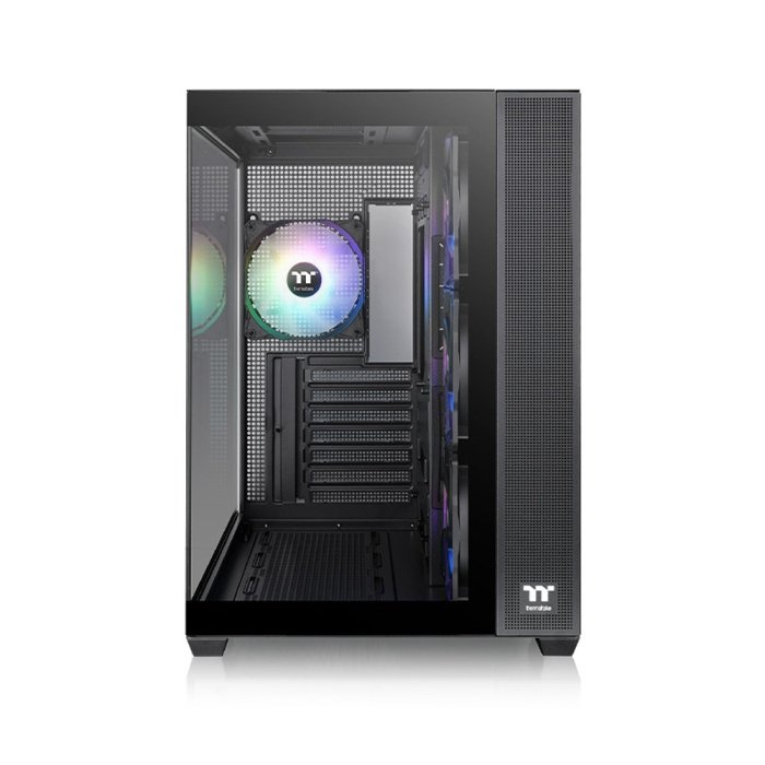 Thermaltake View 380TG Mid Tower Two Panel Front & Left Side Tempered Glass Case with 4 ARGB Fans - Black - Image 3