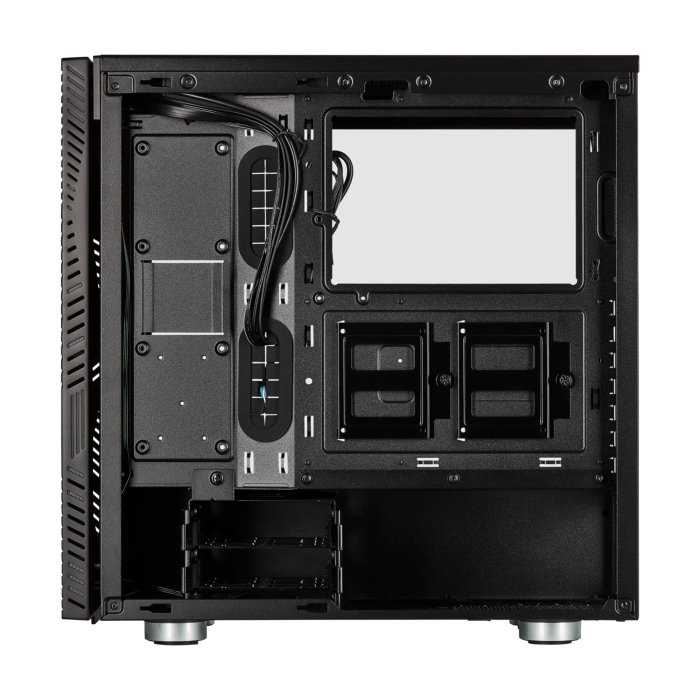 Corsair 275R Airflow Mid-Tower Slatted Front Panel Tempered Glass Side Panel Case with 2+1 Fan - Black - Image 3