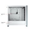 Corsair iCUE 4000X Mid-Tower Side Tempered Glass Panel Case with 3 RGB Fans - White - Image 14