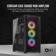 Corsair iCUE 5000D Airflow Mid Tower Steel Plastic Side Tempered Glass Panel Case with 3 RGB Fan - Black - Image 5