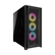 Corsair iCUE 5000D Airflow Mid Tower Steel Plastic Side Tempered Glass Panel Case with 3 RGB Fan - Black - Image 4