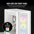 Corsair iCUE 5000D Airflow Mid Tower Steel Plastic Side Tempered Glass Panel Case with 3 RGB Fan - White - Image 6