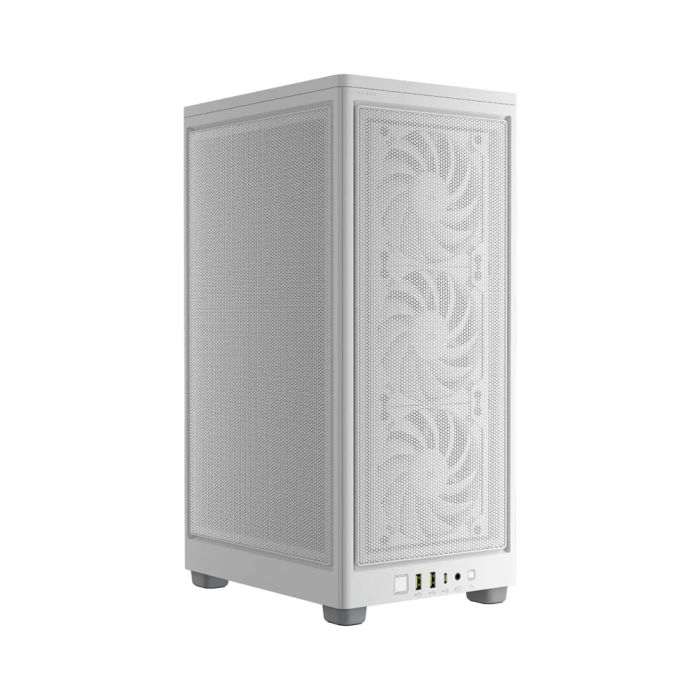 Corsair 2000D AIRFLOW Mini-ITX PC Case, Optimal Airflow Design, Mesh on All Sides, Up to 360mm Radiator - White