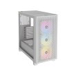 Corsair 3000D RGB Airflow Mid-Tower Side Tempered Glass Panel PC Case With 3 RGB Fans - White - Image 4