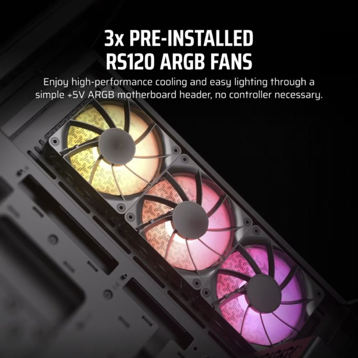CORSAIR 3500X ARGB Mid Tower Case - Black - Image 2