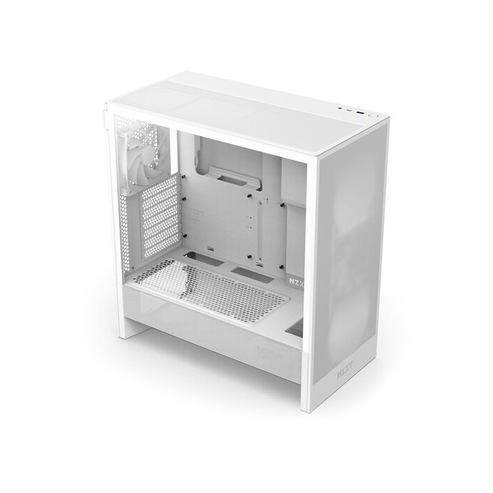 NZXT H5 Flow (2024) Compact Mid-Tower ATX Case - White - Image 3