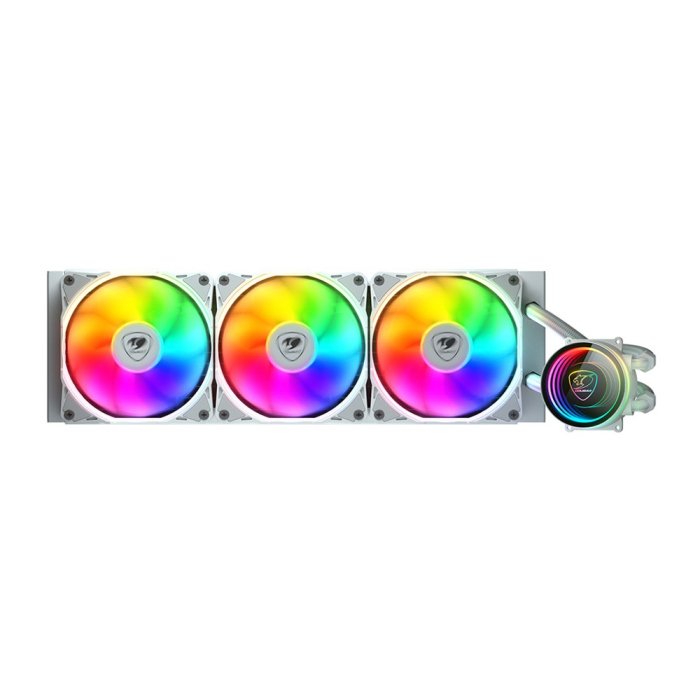 Cougar Poseidon Elite ARGB 360 AIO Liquid Cooler - White - Image 3