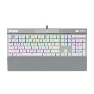 Corsair K70 PRO RGB Optical-Mechanical Gaming Keyboard OPX Linear Switch PBT Double-Shot Keycaps - White