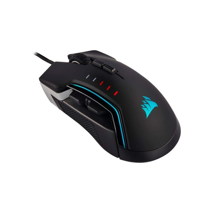 Corsair GLAIVE RGB PRO Comfort FPS/MOBA Wired Gaming Mouse with Interchangeable Grips - Aluminum - Image 3