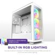 NZXT H7 Elite Premium ATX Mid Tower Two Panel Front & Left Side Tempered Glass Case with 4 RGB Fans - White - Image 9